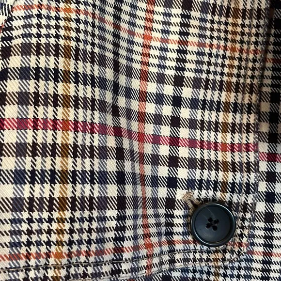 Zara Double Breasted Heritage Check Jacket Size M.