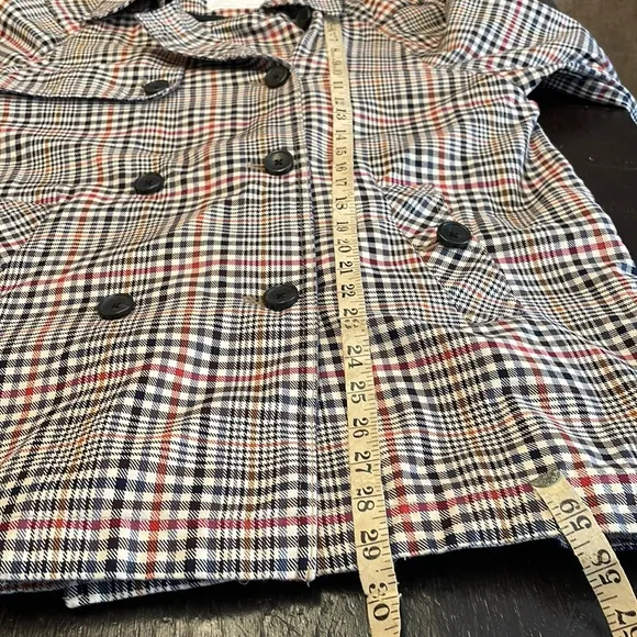 Zara Double Breasted Heritage Check Jacket Size M.