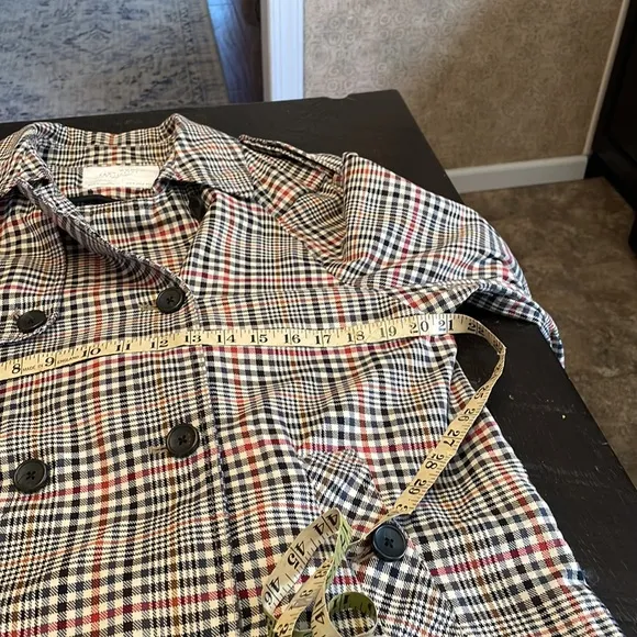 Zara Double Breasted Heritage Check Jacket Size M.