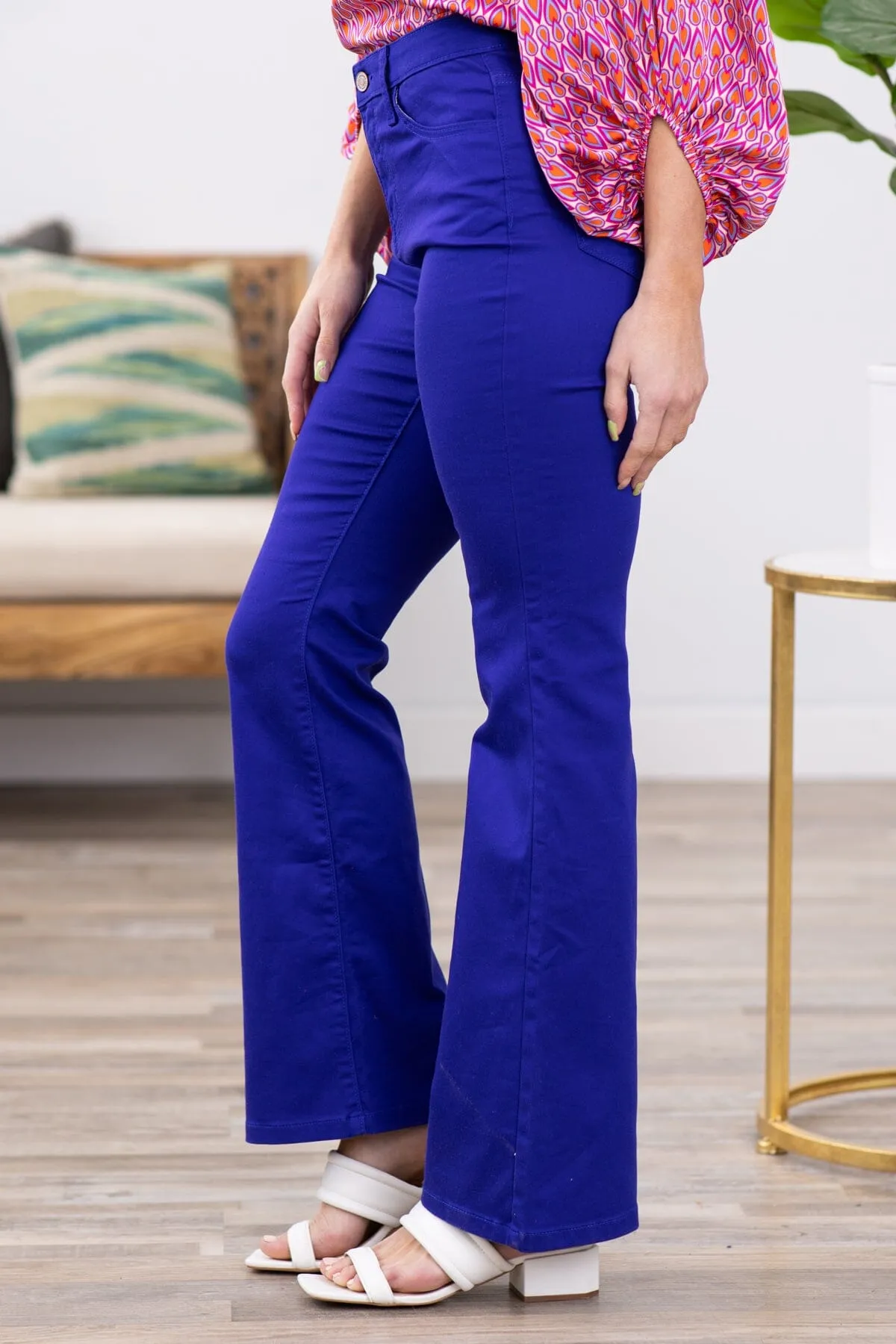 Zenana Cobalt Bootcut Pants With Stretch