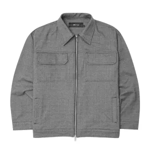 ZIP TRUCKER JACKET IN NEVADA GREY