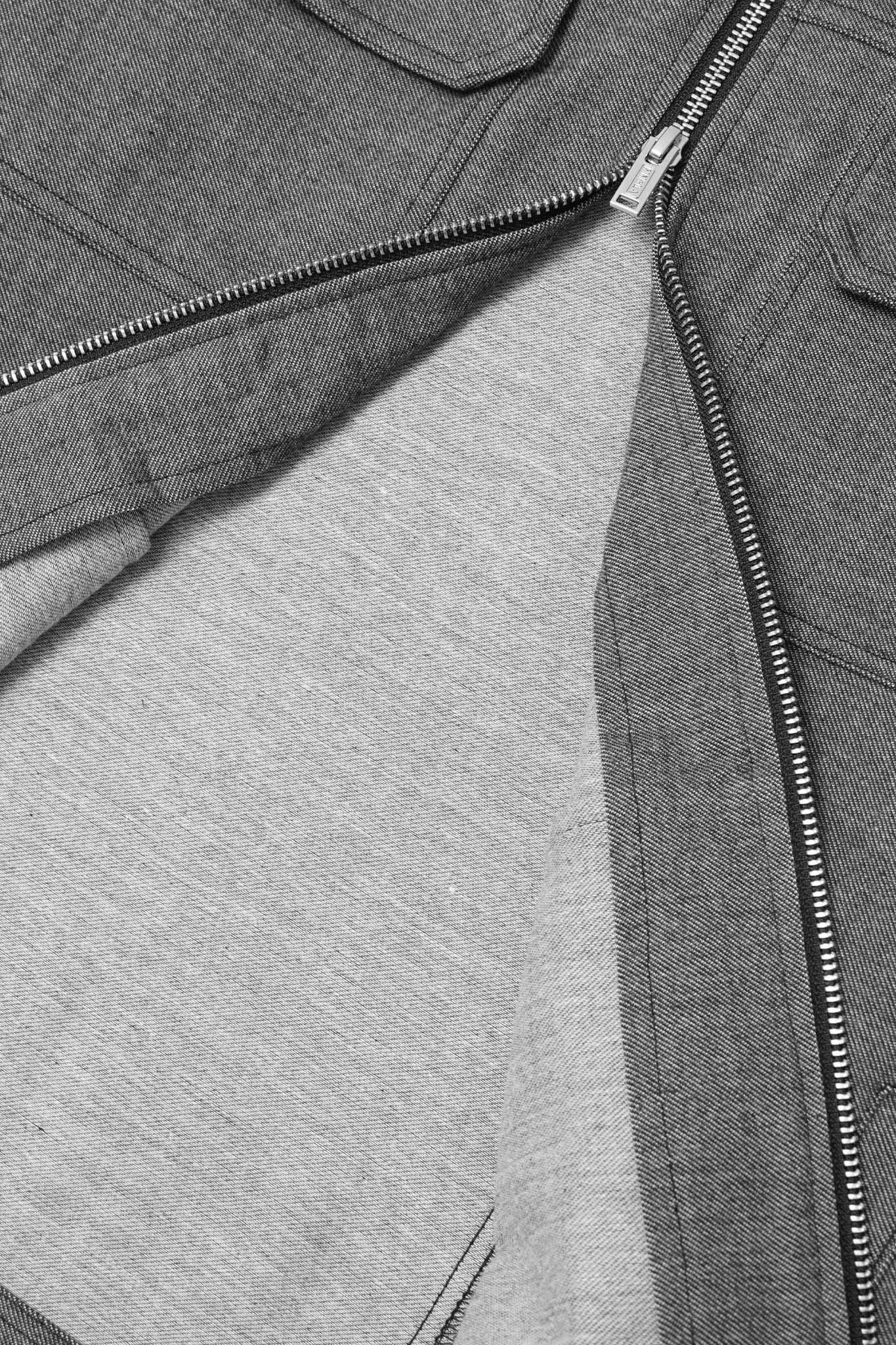 ZIP TRUCKER JACKET IN NEVADA GREY